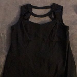 Sleeveless black top